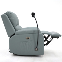 Geeksofa Chaise inclinable électrique en tissu moderne et technique avec chargeur de téléphone et USB et Type C pour meubles de salon