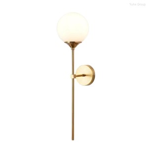 Modern Nordic LED <b>Wall</b> Lamp <b>with</b> Iron Frame and Gold Shade Dimmable 5000K Daylight for Living Room - Product Image 4