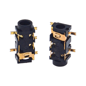 Conector Hembra Vertical PJ-327A de 3.5mm para Audio Estéreo, Montaje SMT de 5 Pines, Contactos Chapados en Oro - Product Image 3