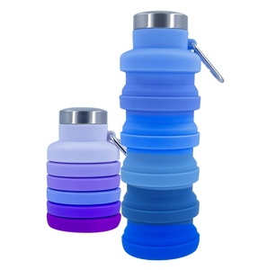 Bouteille d'eau pliable en silicone sans BPA, réutilisable, facile à transporter, pour enfants à l'école, à boire directement, anti-fuite, pour la course à pied, personnalisable - Product Image 3