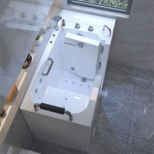 <span class=keywords><strong>Vasca</strong></span> da Bagno Rettangolare Moderna Freestanding <span class=keywords><strong>con</strong></span> Idromassaggio e <span class=keywords><strong>Doccia</strong></span> Combinata <span class=keywords><strong>per</strong></span> <span class=keywords><strong>Anziani</strong></span> - Product Image 1
