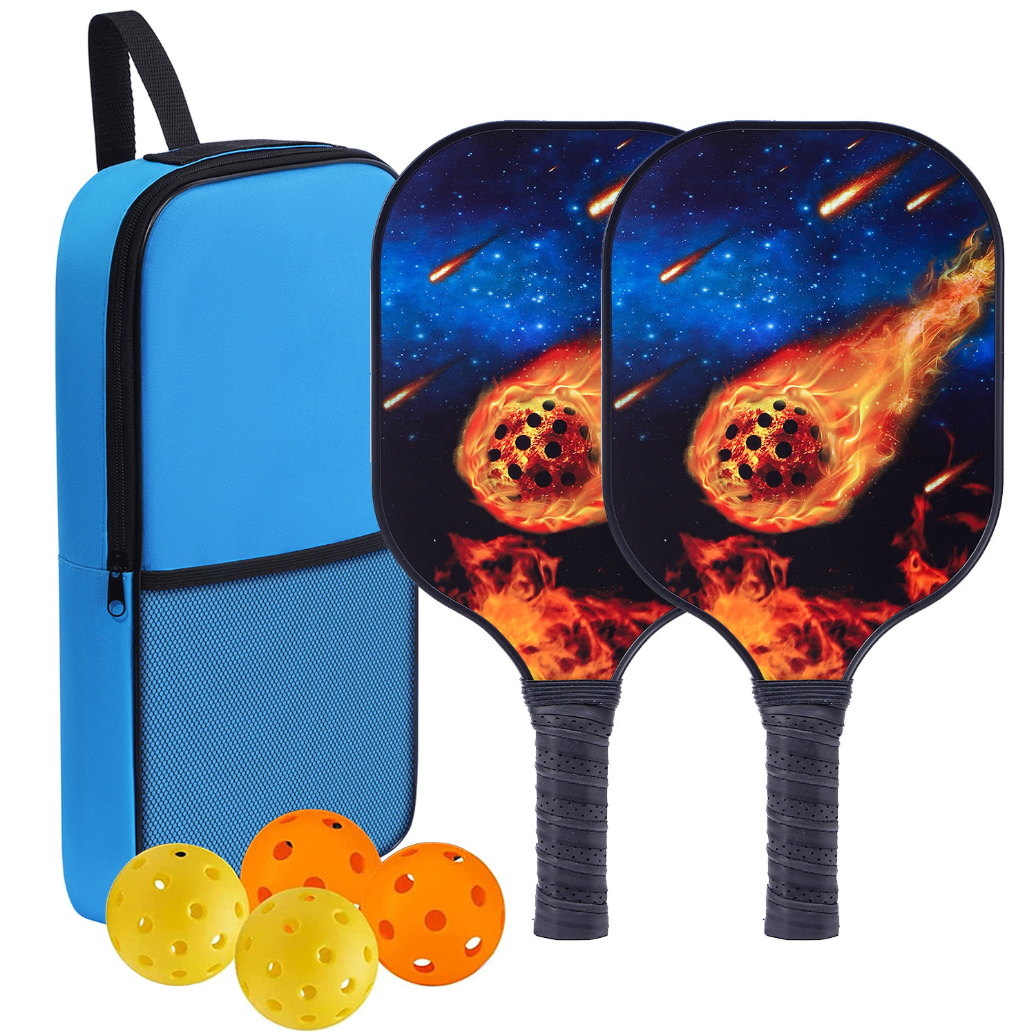 2 rackets, 4 balls, 1 blue bag [BQ176]