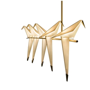 Forme d'oiseau en métal moderne PP fer matériaux LED lumière suspendue éclairage d'oiseau suspension - Product Image 1