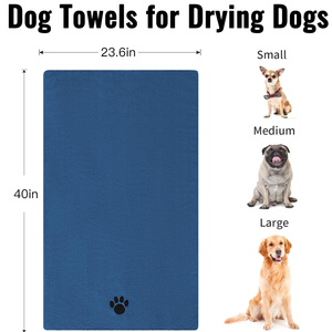 Serviettes pour chiens en gros pour sécher les animaux de compagnie, 4 couleurs, absorbantes, 100 % coton, 2 tailles, kit de bain pour chiens, personnalisable - Product Image 3