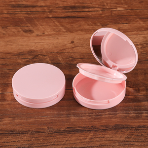 Boîte de maquillage vide en plastique pour poudre pressée avec miroir, boîte de maquillage pour le visage - Product Image 1