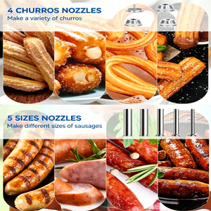Máquina Eléctrica para Hacer <span class=keywords><strong>Churros</strong></span>, Máquina Comercial para <span class=keywords><strong>Churros</strong></span> Españoles, Máquina Automática para Donas de Frutas Latinas, Máquina Vertical para Rellenar Salchichas - Product Image 5
