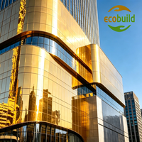 Panneau composite en aluminium Alucobond Gold avec diverses finitions de surface, léger, pour revêtement mural intérieur et extérieur, panneau composite en aluminium ACM