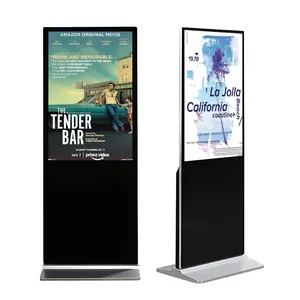 شاشة إعلانية عمودية LCD ذكية للمظلة الأفضل مبيعاً شاشة رقمية توتم ثابتة تعمل باللمس