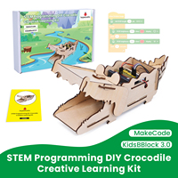 Kit de Programación STEM Keyestudio, Kit Educativo de Codificación de Madera, Kit de Aprendizaje Creativo DIY con Placa Microbit