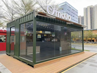 Structure de maison conteneur galvanisée, murs isolés, revêtement de sol SPC, entièrement fini, boutique modulaire préfabriquée de luxe, kiosque conteneur