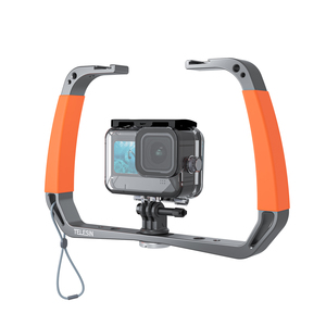 Telesin - Soporte de Aluminio con Doble Empuñadura <span class=keywords><strong>para</strong></span> <span class=keywords><strong>Gimbal</strong></span>, Estabilizador de Cámara <span class=keywords><strong>para</strong></span> DSLR, GoPro y Cámaras de Acción - Product Image 1