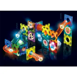 49 Stück Bausteine Magnet fliesen blockieren Spielzeug mit Licht