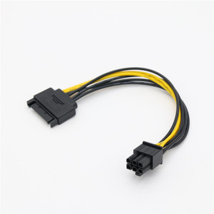 Cable de alimentación para tarjeta gráfica, adaptador de salida de CC de doble cable de cobre de 4 pines a 6 pines para fuente de alimentación de computadora - Product Image 3