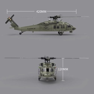 Système F09 <span class=keywords><strong>UH60</strong></span> Black Hawk 2.4G 6CH 3D6G double moteur à entraînement direct sans balais échelle 1:47 hélicoptère RC Flybarless - Product Image 4