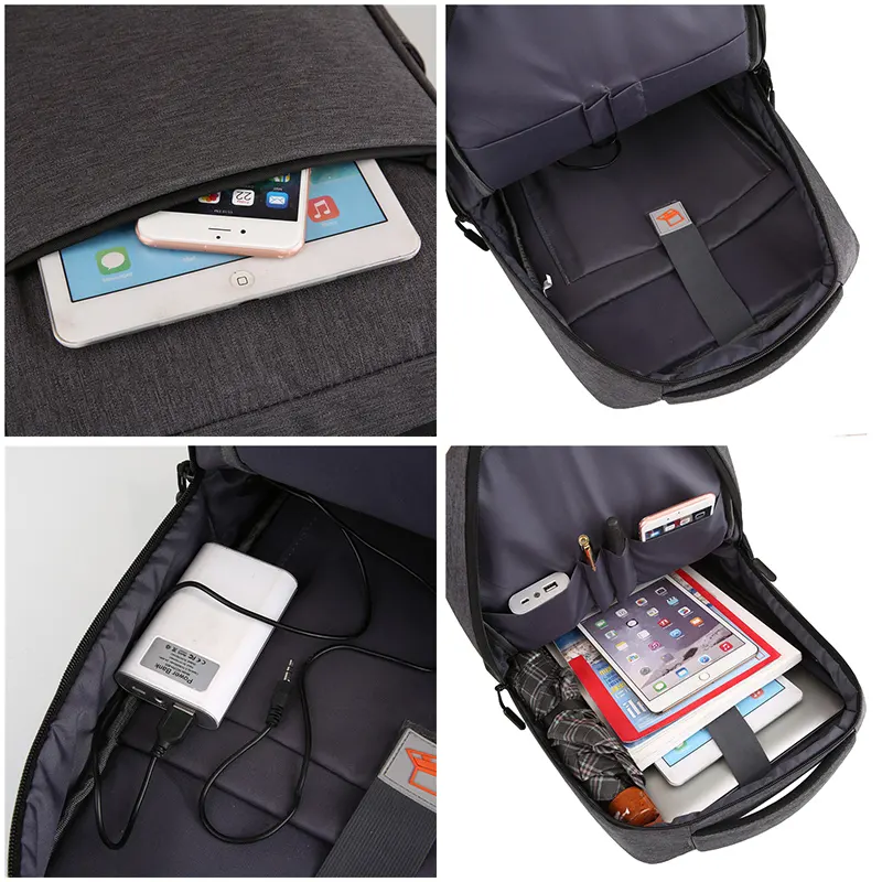 Usb Backpack Business 900D Waterproof Simple Design Backpack Good Quality USB Laptop Backpack Bagpack Knapsack For Business School