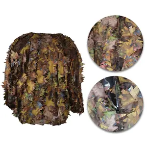 Woodland 3d leaf S/M/L camouflage hunting suit waterproof Hooded ghillie suit