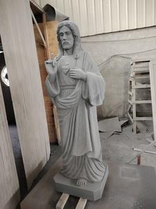 В натуральную величину резное кладбище Индийский Черный Гранитный Камень Статуя Иисуса цены на продажу - Product Image 3