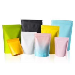 Matte Plastic Food Packaging Stand Up Pouches Aluminum Foil Resealable Zipper Ziplock Custom Packaging Bags
