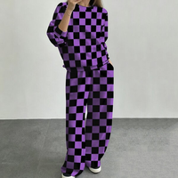 Ensemble de survêtement décontracté surdimensionné pour femme avec logo personnalisé ZXPFSL, broderie de lettres et étoiles, par le fabricant Wid Tracksuit