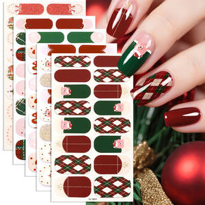 Calcomanías Autoadhesivas Navideñas <span class=keywords><strong>para</strong></span> <span class=keywords><strong>Uñas</strong></span>, Diseños Festivos de Papá Noel, Muñeco de Nieve y Reno con Copos de Nieve Brillantes y Árboles - Product Image 3