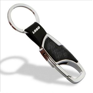Custom Logo Metal <b>Key</b> <b>Chains</b> Waist Hanging Keychains <b>Key</b> Holder Men Best Gift Keyring Real Pebbled <b>Leather</b> Keychain - Product Image 1