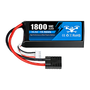 Batterie Lipo 3S 11.1V 1800mAh 50C pour multirotor <span class=keywords><strong>RC</strong></span>, compatible avec les drones Phantom Blade 350 QX Quanum <span class=keywords><strong>Nova</strong></span> Quadcopter - Product Image 1