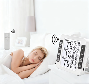 デジタルワイヤレス冷蔵庫冷凍庫温度計 2つのリモートセンサー付き 高低温リミットアラーム データロガー - Product Image 5