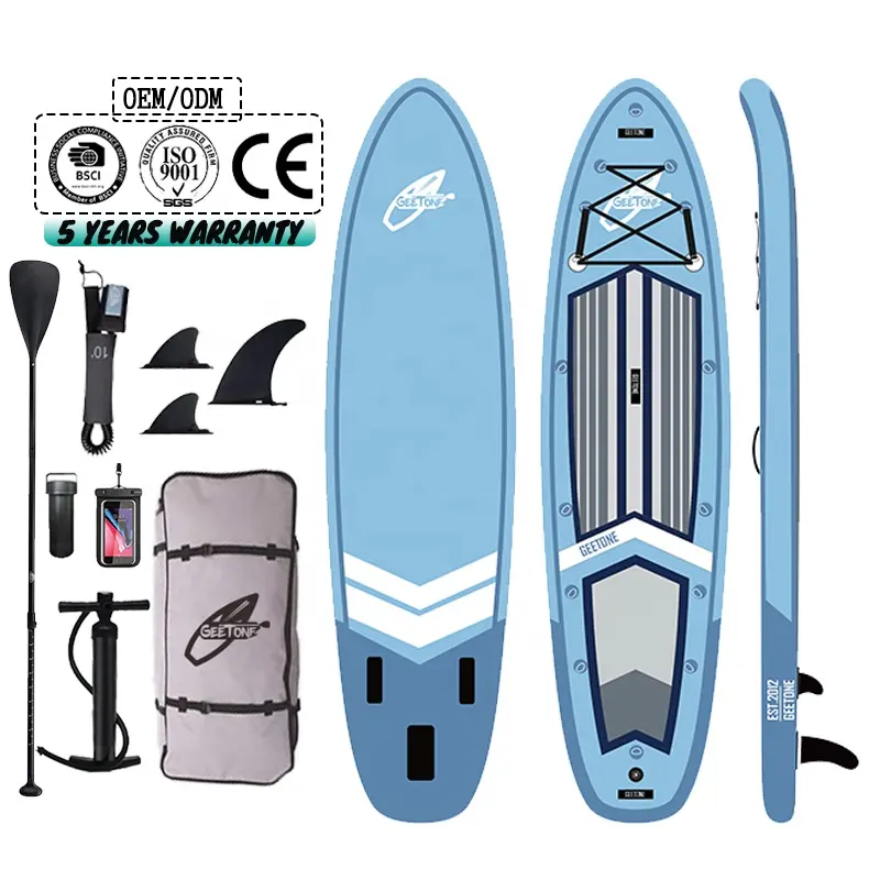 GeeTone Water sports Inflatable Stand Up Paddle Board Inflatable SUP Board Surfboard ISUP Boards
