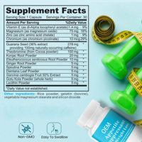 Capsules de perte de poids les plus populaires, extrait gratuit de graines de Guarana, Chromium, stimulant du métabolisme, soutien énergétique, contrôle de l'appétit