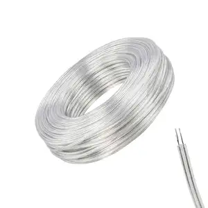 18/20/22/24/26/28AWG Copper Core Clear Parallel Wire Silver Crystal LED Wire Horn Signal Chandelier Flat Wire Cable For Lighting