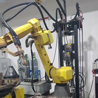 Robot de soudage programmable multifonction à six axes, moteur PLC, charge utile de 20 kg pour les applications de découpe/spraying thermique