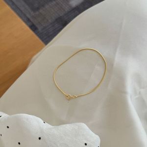 Dylam Simplicity Design - Cadena de Serpiente de Plata de Ley 925 Chapada en Oro de 18K con Rodio, Joyería para Mujer, Pulseras de Cadena - Product Image 5