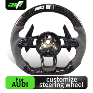 Adecuado para <span class=keywords><strong>Audi</strong></span> A3 <span class=keywords><strong>A4</strong></span> A5 RS3 RS4 RS5 S3 S4 S5 RS6 RS7 S6 Actualización LED personalizado <span class=keywords><strong>Volante</strong></span> de fibra de carbono - Product Image 2