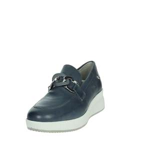 Zapatos Mocasines de Plataforma de Cuero Azul Cinzia Soft Donna para Mujer, con Suela Acolchada y Diseño en Relieve, para Todas las Temporadas - Product Image 5