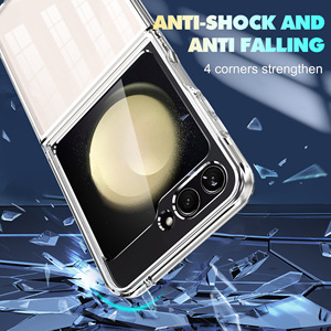 עבור גלקסיה Samsung z z להעיף 5-תיק שקוף מתקפל רך tpu קשה גביש טלפון pipe z גלקסיה 3 6 5g כיסוי ברור - Product Image 5