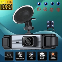 Caméra embarquée 360° pour voiture, vision nocturne, 4 caméras, 4 objectifs, écran tactile IPS, garantie 1 an, enregistreur vidéo numérique HD monté sur voiture, boîte noire