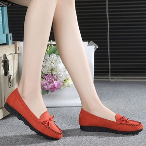 Scarpe in tessuto solido stile Pechino antico da <span class=keywords><strong>donna</strong></span>, con <span class=keywords><strong>tacco</strong></span> e suola piatti, casual, da lavoro, per la maternità, <span class=keywords><strong>mocassini</strong></span> con fiocco - Product Image 5