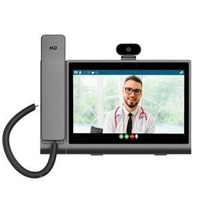 Téléphone de bureau intelligent <span class=keywords><strong>IP</strong></span> WiFi pour usine, bureau, école, hôpital, conférence, vidéo VoIP sans fil, écran 10 pouces, SIP, téléphone Android - Product Image 1