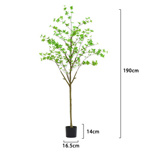 Haute qualité artificielle grand Enkianthus arbre japonais cloche plante verte assemblage <span class=keywords><strong>facile</strong></span> pour jardin extérieur décor en pot bonsaï - Product Image 6