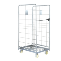 Chariot logistique robuste ALLWORLD CH05108 avec étagères en fil d'acier, capacité 500 kg, 680*800*1750mm, quatre roues, revêtement poudré, OEM ODM