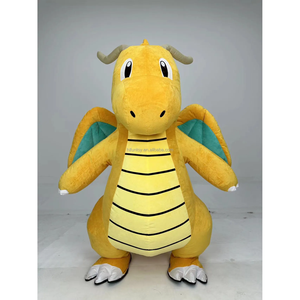 Funtoys moq 1 PC phong cách mới tùy chỉnh Inflatable <span class=keywords><strong>Charizard</strong></span> Linh Vật Trang phục đầy đủ cơ thể sang trọng màu vàng Inflatable rồng trang phục cho bữa tiệc - Product Image 1