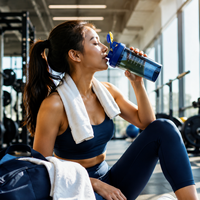 Bouteille shaker protéinée 700 ml sans BPA, avec logo personnalisé, en PP, anti-fuite, avec boule mélangeuse, pour boire directement, idéale pour la gym et l'entraînement.