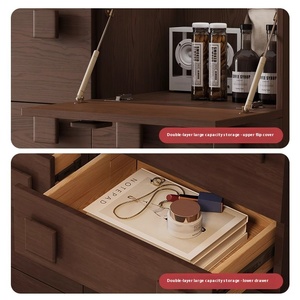 Mueble Carmen de Madera Maciza de Mediados de Siglo - Mueble de TV Francés Modular para Ahorrar Espacio - Mueble de Almacenamiento para Sala de Estar, <span class=keywords><strong>Bar</strong></span> en Casa, Hotel - Product Image 5