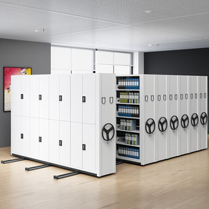 Hiện đại có thể điều chỉnh khối lượng tập tin lưu trữ di động máy nén Kệ hệ thống thư viện lưu trữ trường thép di chuyển kệ sách kệ - Product Image 5