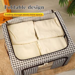 Boîtes et bacs de rangement pour vêtements domestiques, organisateur de rangement en tissu Oxford, grand sac de rangement pliable pour couettes, boîte organisatrice de vêtements pour armoire - Product Image 4