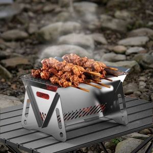 Outdoor Folding <b>BBQ</b> Stove Wholesale Stainless Steel Convenient Wood Burning Stove Mini <b>Grill</b> Home <b>BBQ</b> <b>Grill</b> Stove - Product Image 2