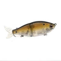 Leurre en plastique dur 2 sections Glide Bait Rattled Soft Tail Slow Sinking Swimbait Suspending Fishing Jointed Lure