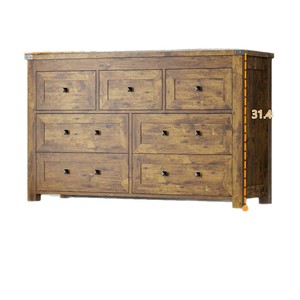 <span class=keywords><strong>Commode</strong></span> à 9 tiroirs <span class=keywords><strong>gris</strong></span> <span class=keywords><strong>foncé</strong></span> avec poignées métalliques décoratives - Meuble de chambre robuste et élégant pour un rangement amélioré - Product Image 1