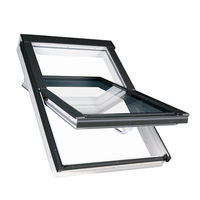 Prix d'usine – Fenêtre de toit moderne sur mesure, coupe-vent, étanche, double vitrage avec moustiquaire, en aluminium, à battant, pour villa