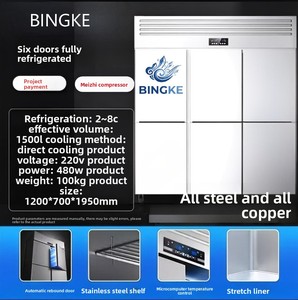 Congelador Comercial de Grado Industrial con 6 Puertas |   Zonas de Temperatura Convertibles |   Refrigerador de Acero Inoxidable |   Eficiencia Energética A++ | - Product Image 3